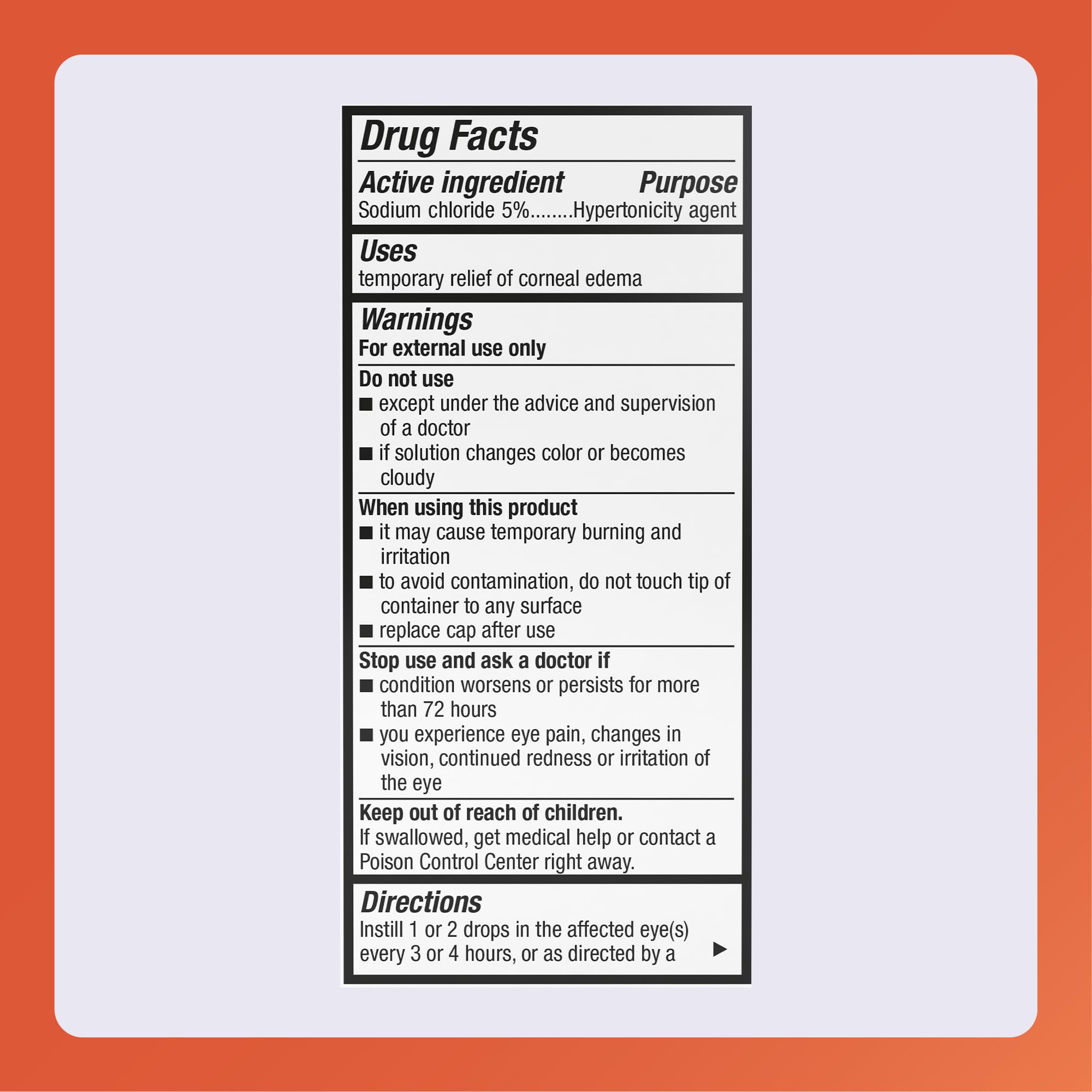 RUGBY LABORATORIES etiqueta con ingredientes y precauciones visible para confianza