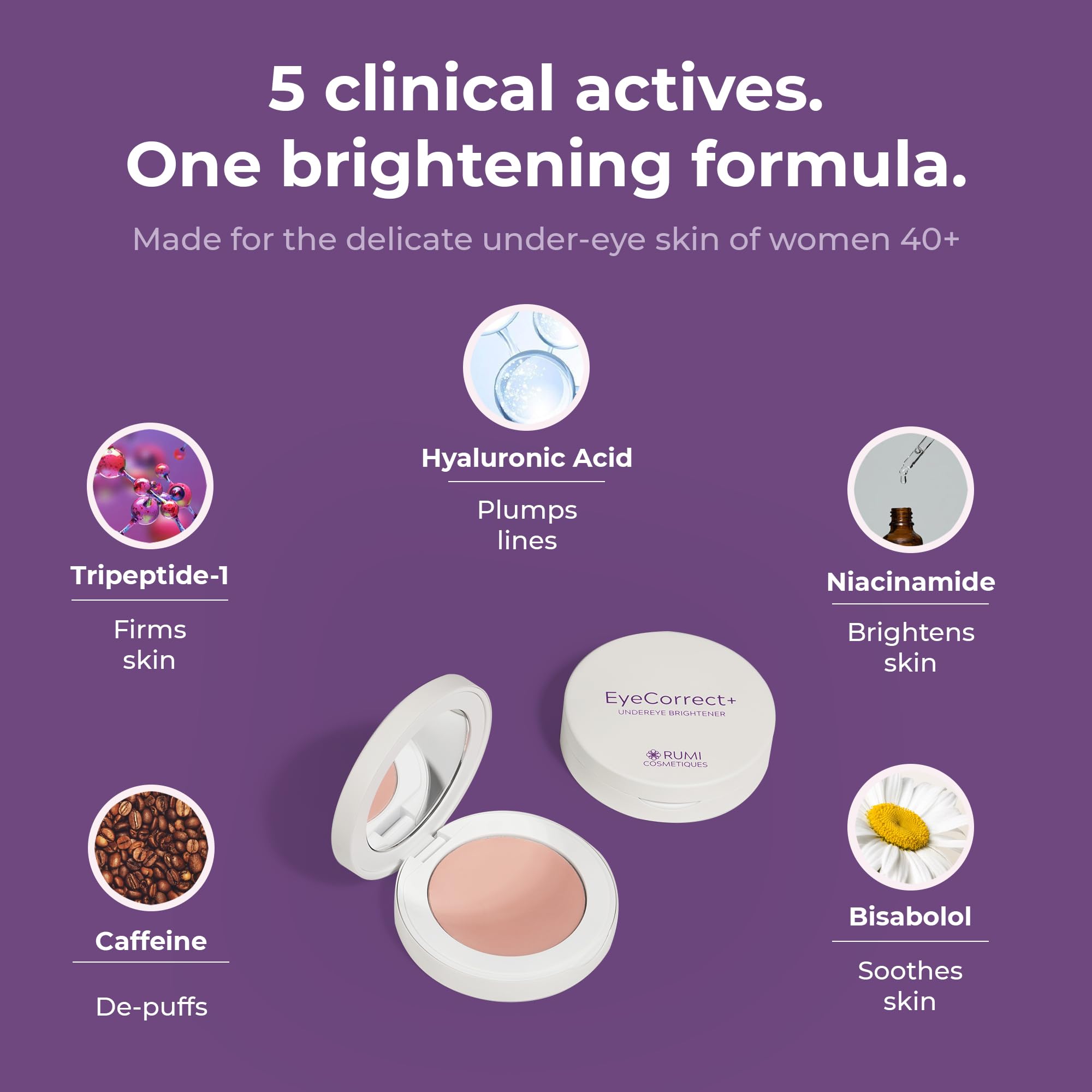 Rumi Cosmetiques etiqueta con ingredientes activos y beneficios claros