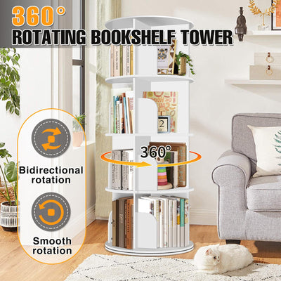 RUNSUNSPRI bookshelf next to sofa showing scale and space-saving advantage