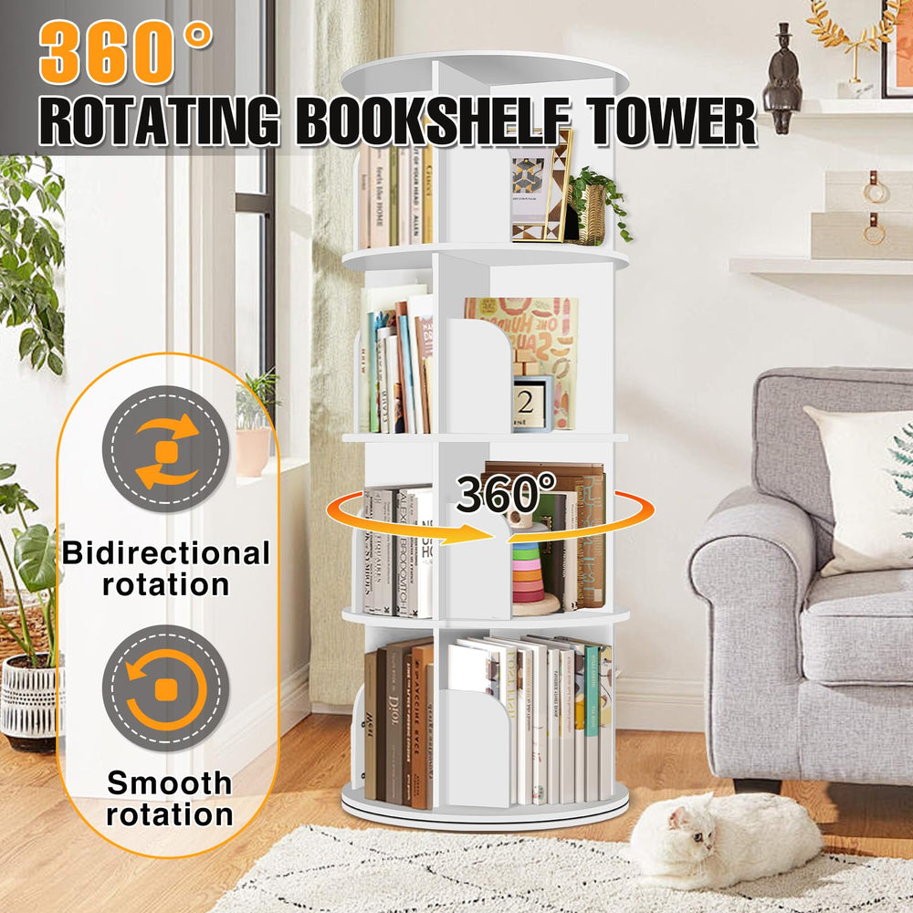 RUNSUNSPRI bookshelf next to sofa showing scale and space-saving advantage