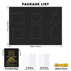 RUseeN kit con 30 cintas adhesivas y regla, facilita instalación rápida sin herramientas