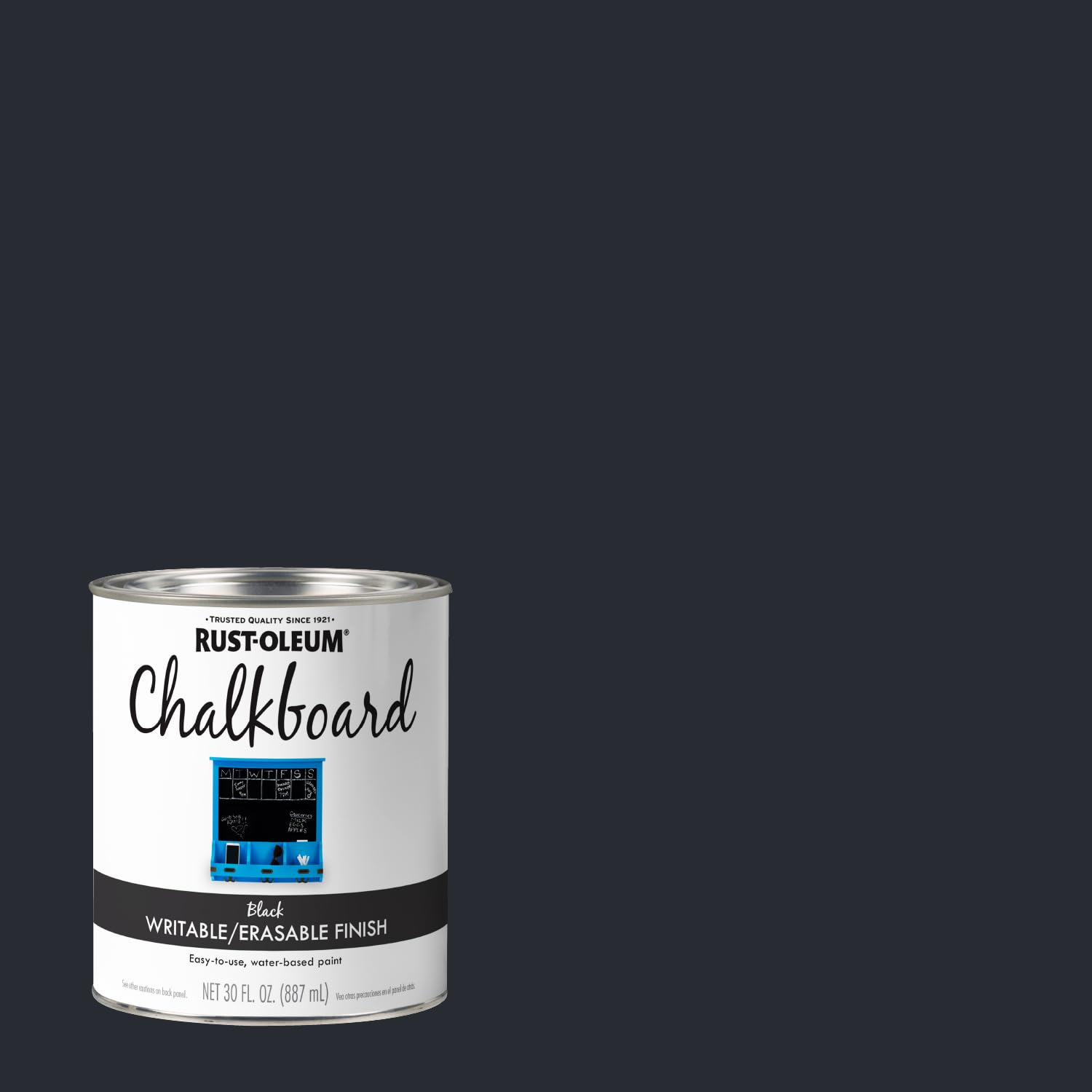 Rust-Oleum textura del acabado negro liso que facilita la escritura con tiza