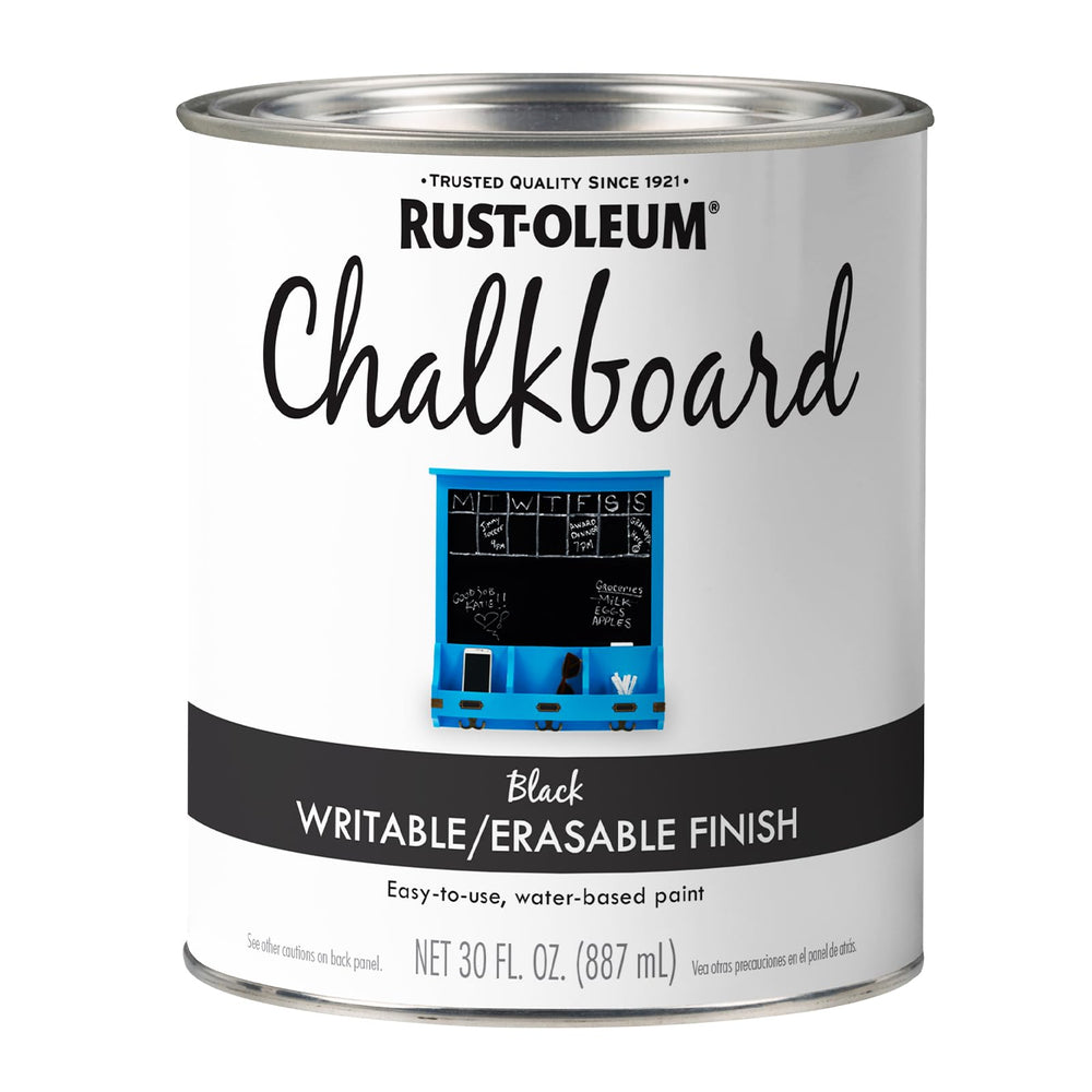 Rust-Oleum vista frontal de lata de pintura pizarra para proyectos personalizados