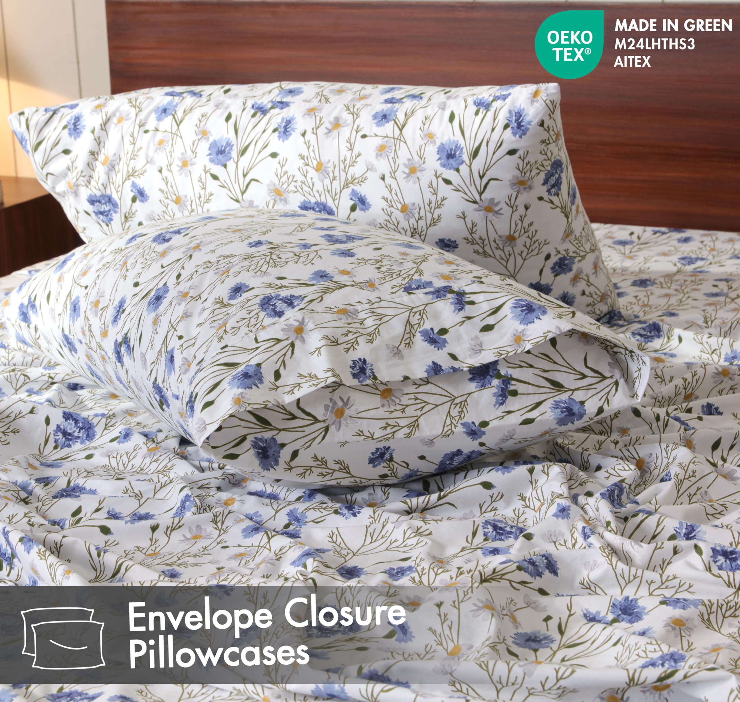 RUVANTI dos fundas de almohada apiladas mostrando acabado pulcro