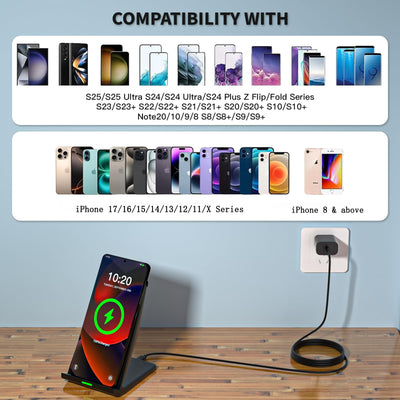 Rvelon charging a phone in landscape mode demonstrating hands-free video watching while charging