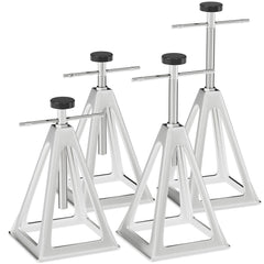 RVGUARD front view of four packed stack jacks showing sturdy design and portability