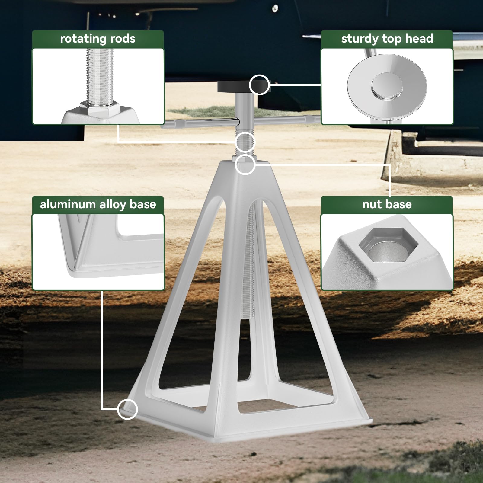 RVGUARD nested stack jacks compact for easy storage and transport