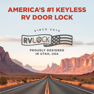 RVLock lifestyle scene at campsite showing quick hands-free access benefit