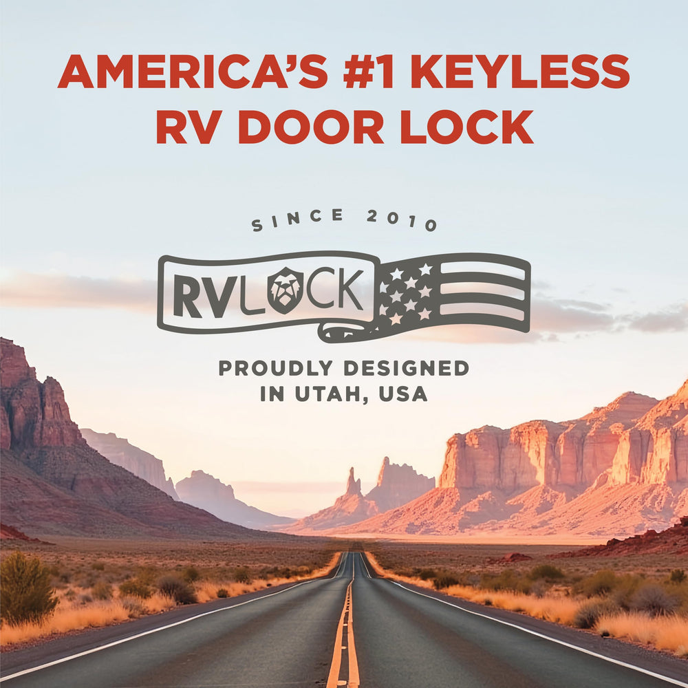 RVLock lifestyle scene at campsite showing quick hands-free access benefit