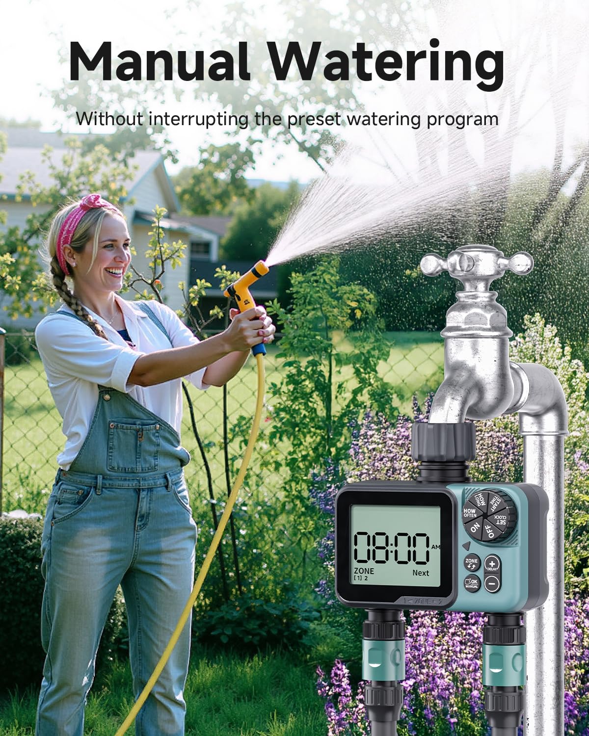 Rvwsx filtro metálico en primer plano protegiendo el sistema y agua limpia