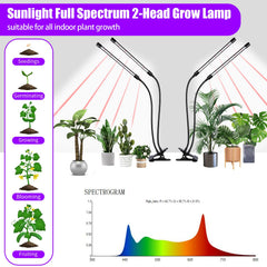 RWNTAO primer plano de LEDs blancos y rojos, espectro equilibrado
