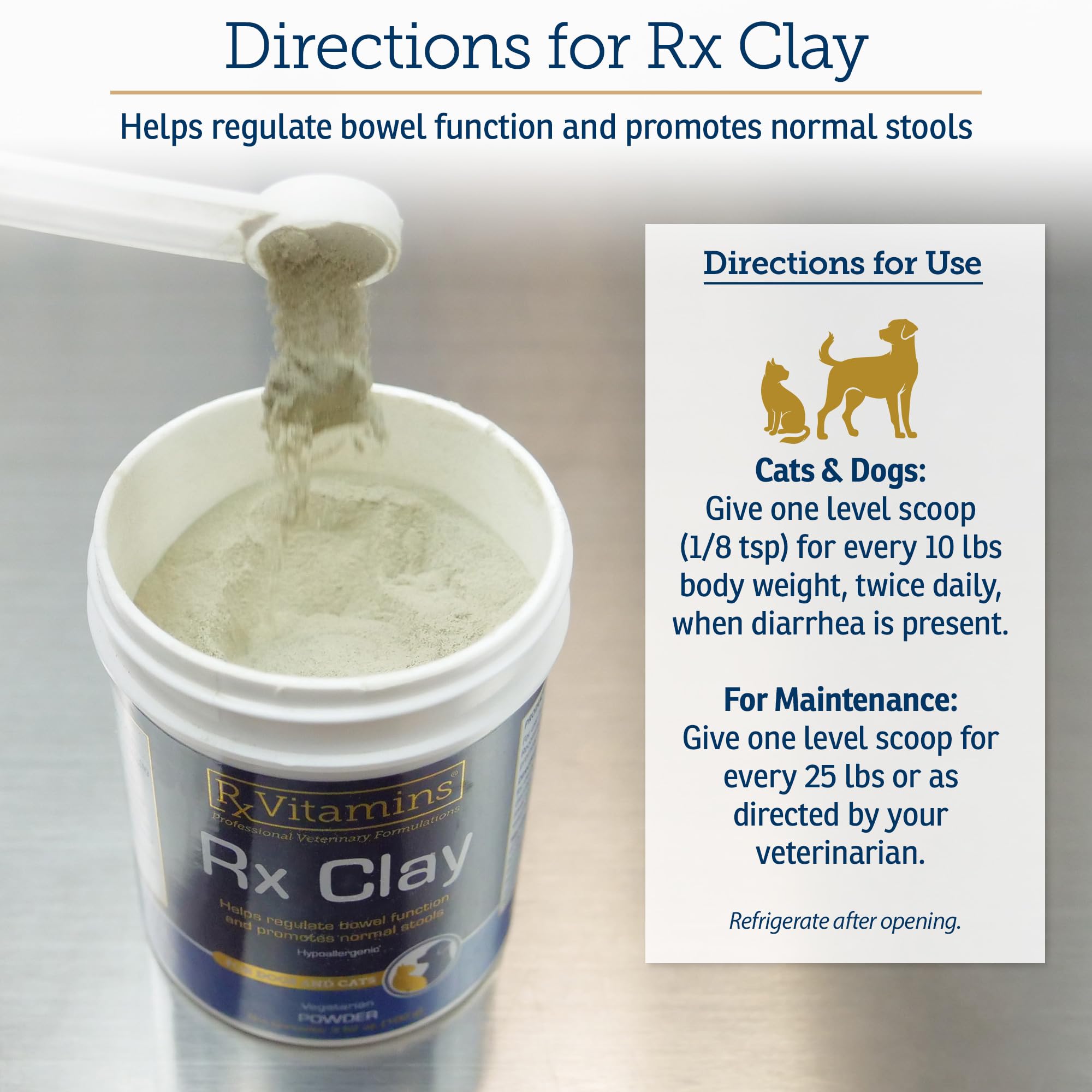 Rx Vitamins envase en mano para comparar escala y cantidad
