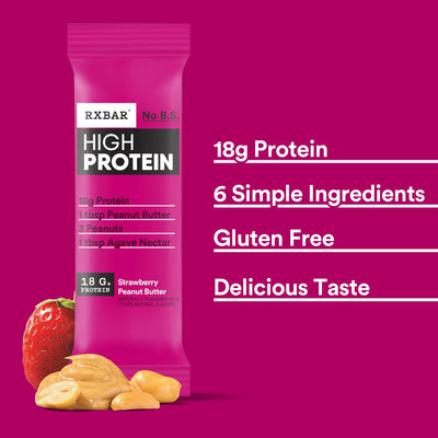 Barra RXBAR desempaquetada lista para comer, fácil de llevar y nutritiva