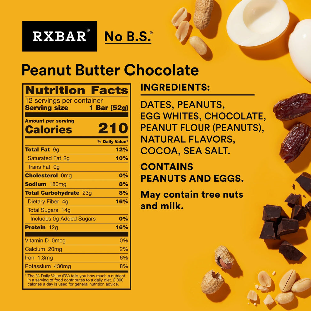 RXBAR barra sin envoltorio detalle de textura y trozos crujientes que aportan saciedad