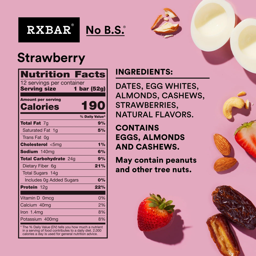 RXBAR barra sin envoltura mostrando textura y crujido beneficioso para saciedad