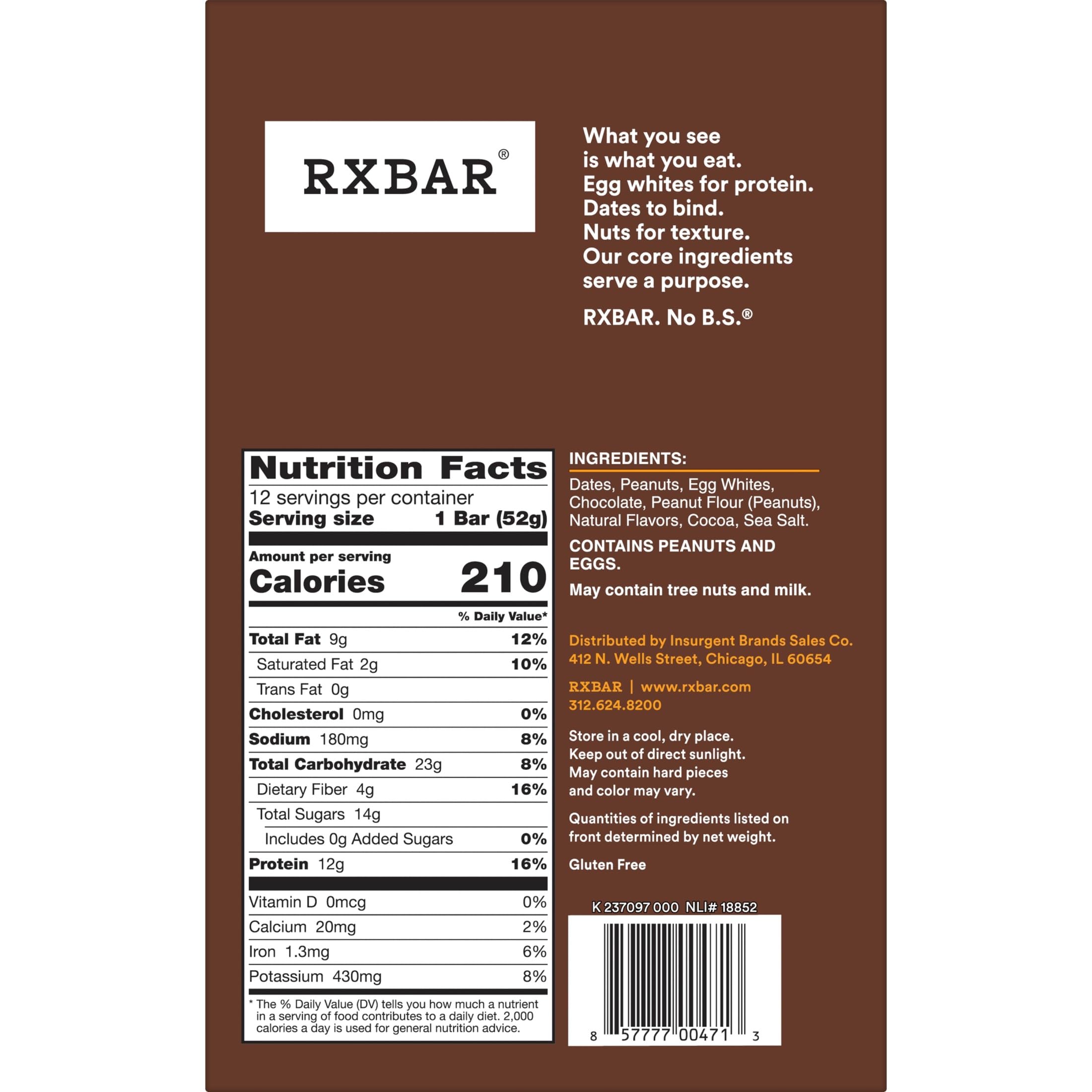 RXBAR barras antes y después de entrenamiento como snack práctico de recuperación