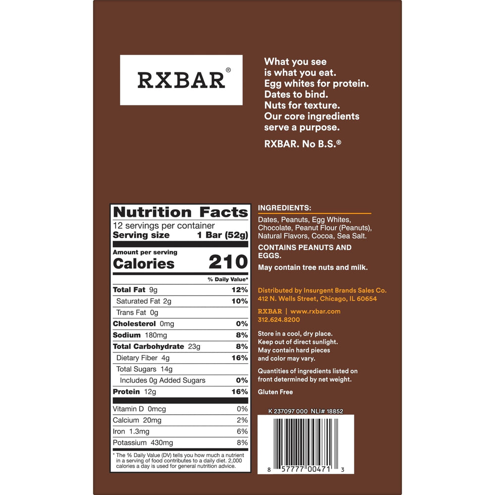 RXBAR barras antes y después de entrenamiento como snack práctico de recuperación