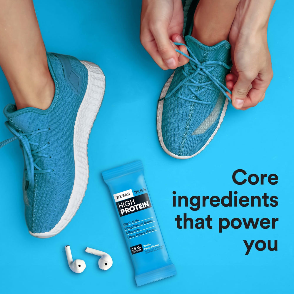 RXBAR ingredientes clave sobre mesa, destaca ingredientes simples y naturales