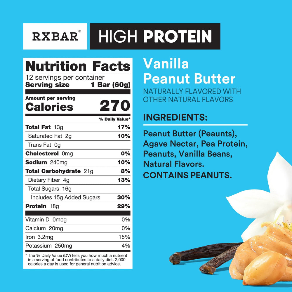 RXBAR textura de la barrita a primer plano, muestra suavidad y trozos crujientes