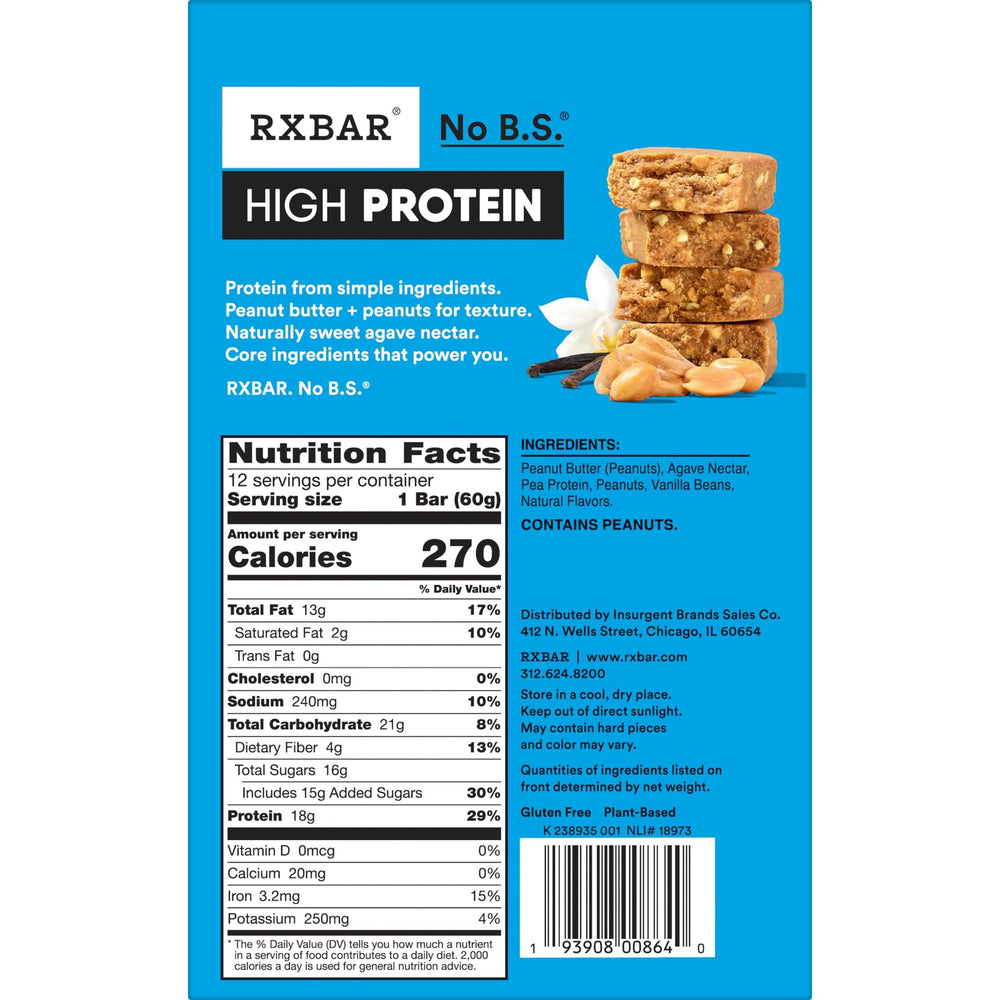 RXBAR barrita sobre fondo natural estilo vida activa, transmite energía saludable