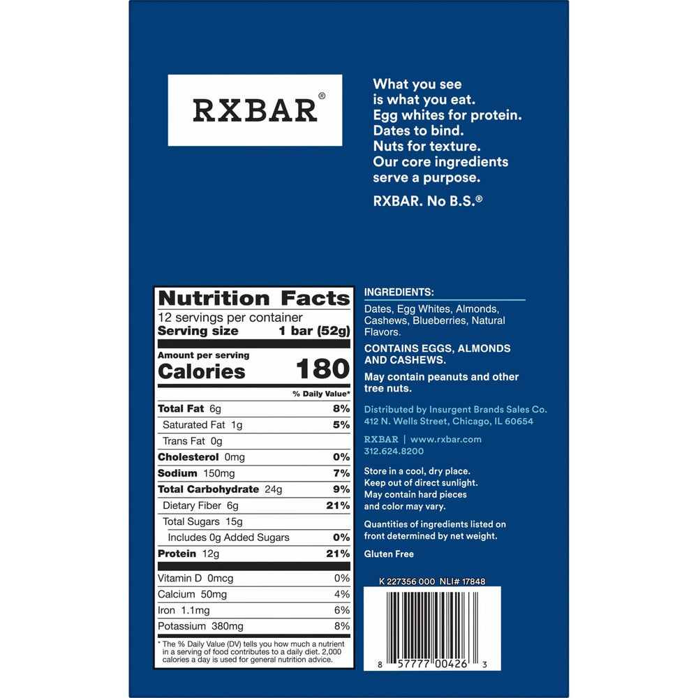 RXBAR barra abierta mostrando interior y migajas, apetecible y natural