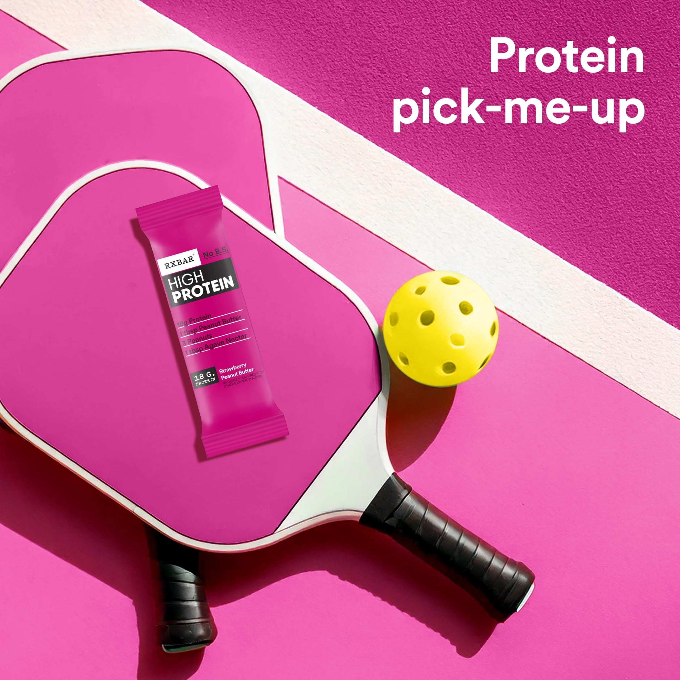 Caja de 12 barras RXBAR High Protein Strawberry Peanut Butter para almacenamiento práctico