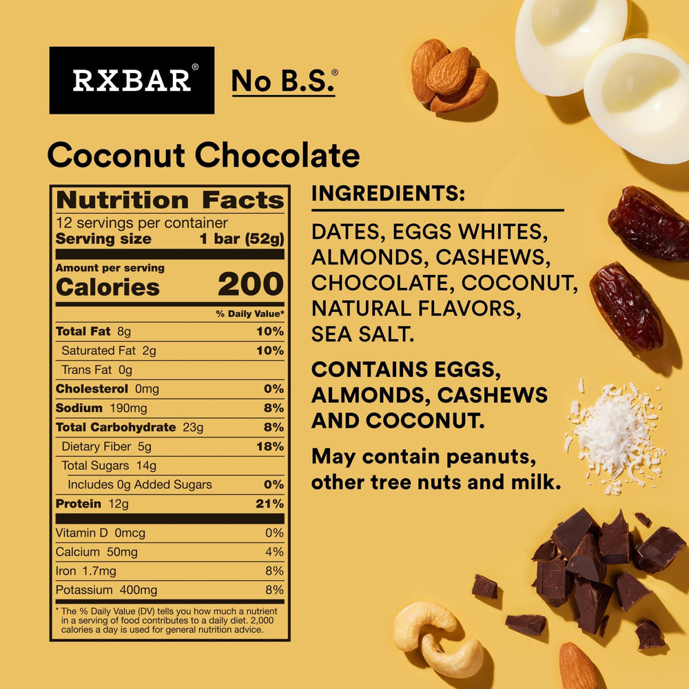 RXBAR primer plano de textura de la barra con almendras crujientes