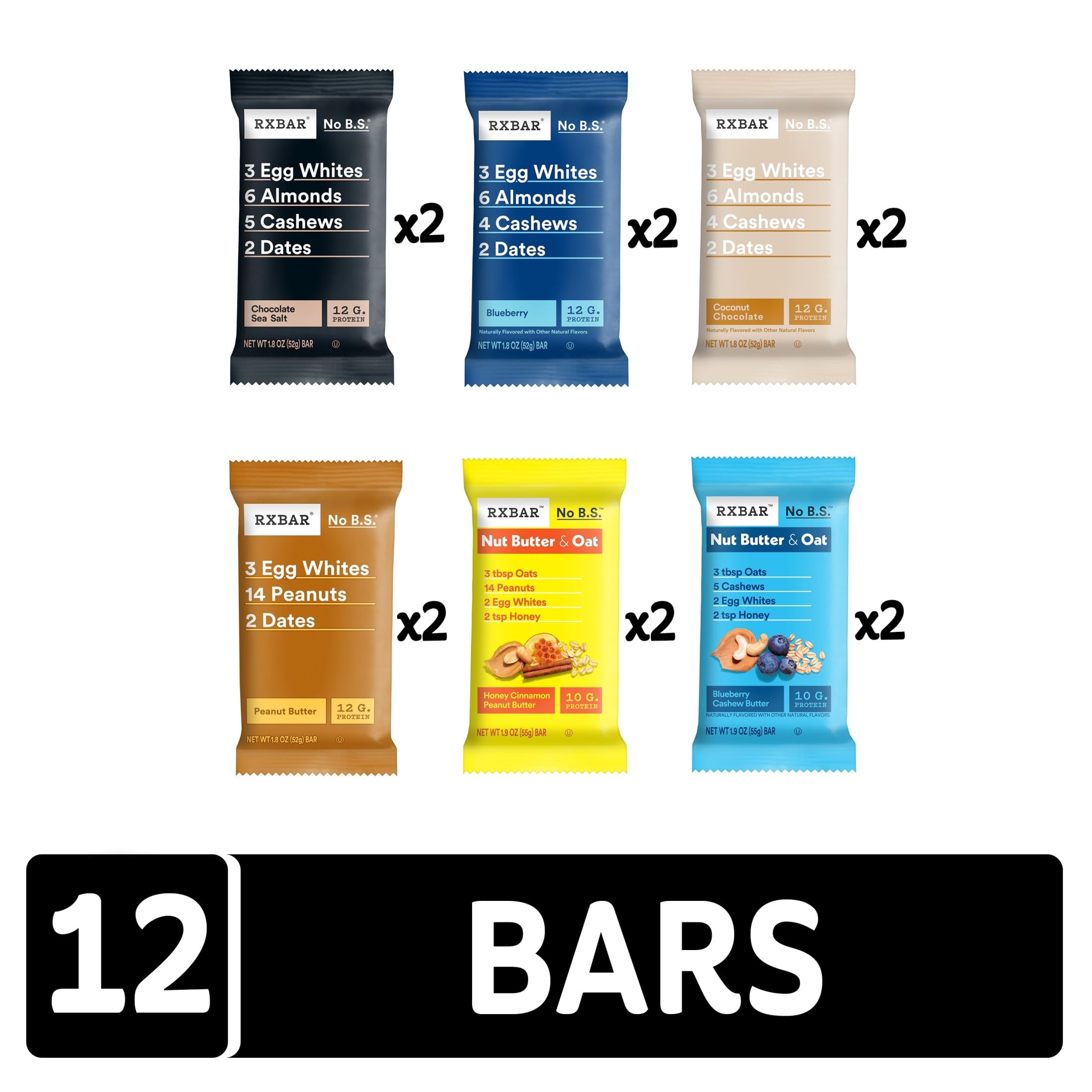 RXBAR textura de nueces y trozos, realza sabor y crujiente
