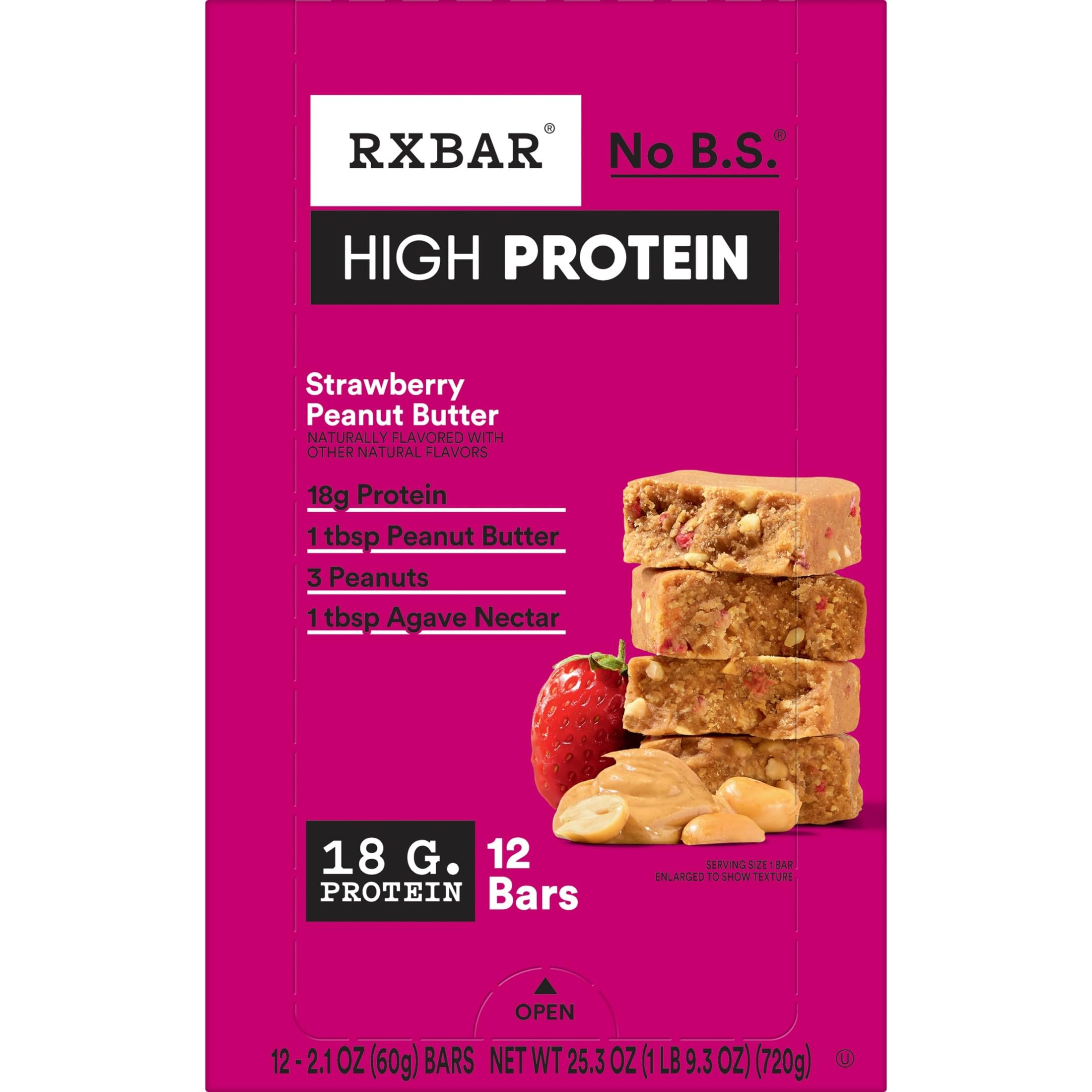 Disposición de los seis ingredientes principales de RXBAR destacando simplicidad