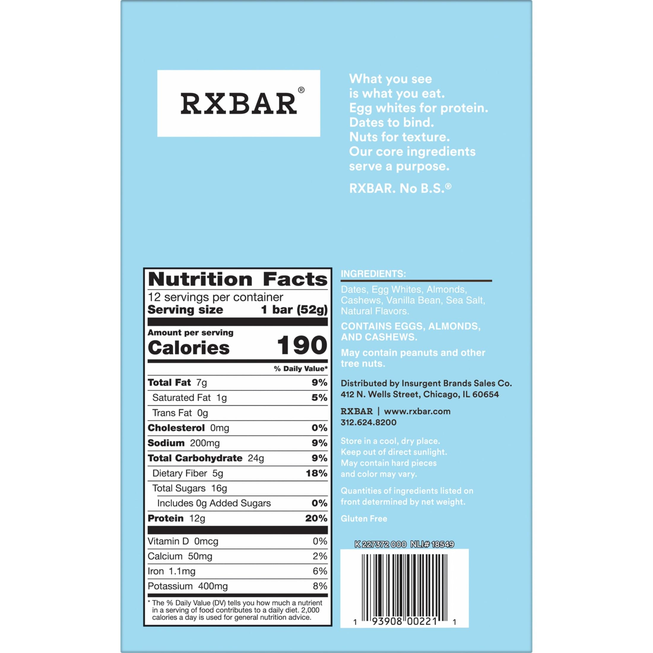 RXBAR barrita en mesa de desayuno acompañando café y fruta