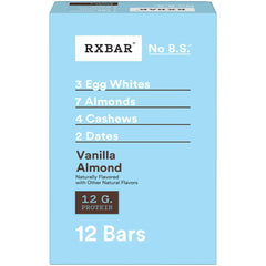 RXBAR vista frontal de la caja mostrando diseño y cantidad