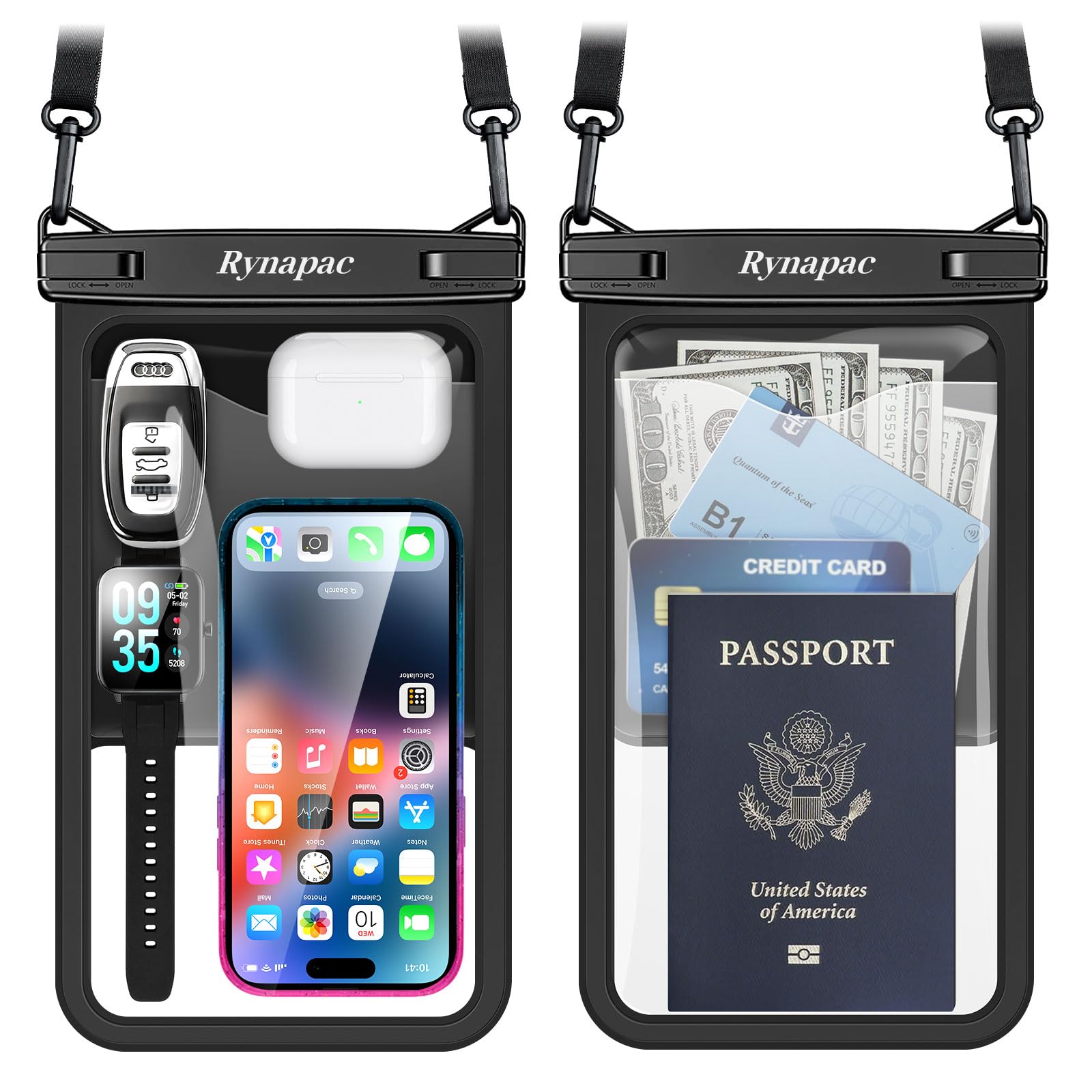 Rynapac funda frontal empaquetada mostrando protección completa