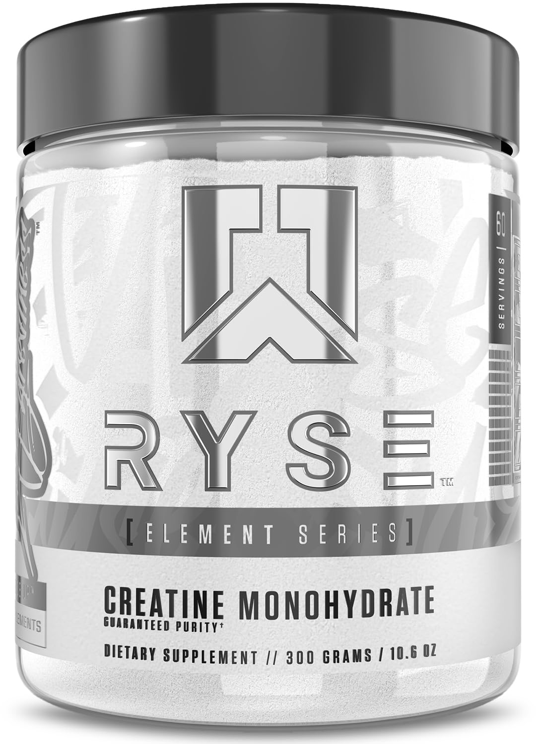 Envase RYSE Creatine Monohydrate frente mostrando marca y presentación, facilita elección