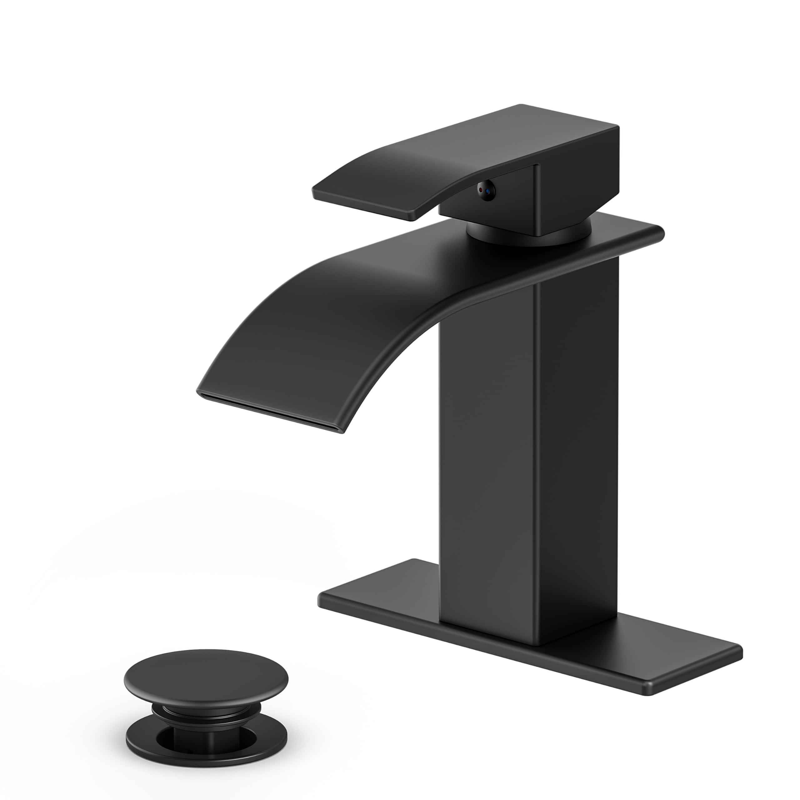 ryuwanku front view matte black faucet showing modern design and durable finish