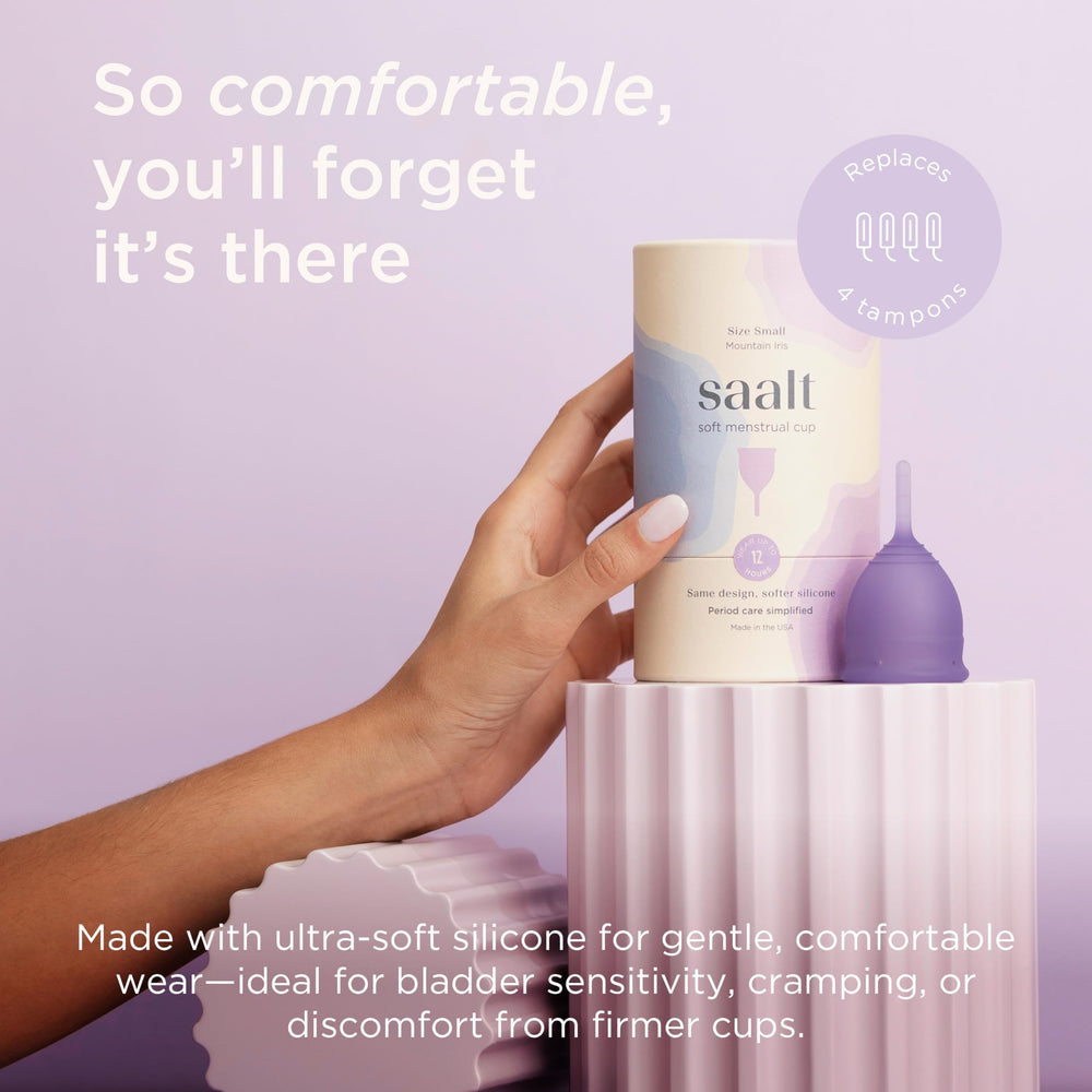 saalt soft close up of silicone texture showing soft flexibility for comfort