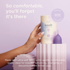 saalt soft close up of silicone texture showing soft flexibility for comfort