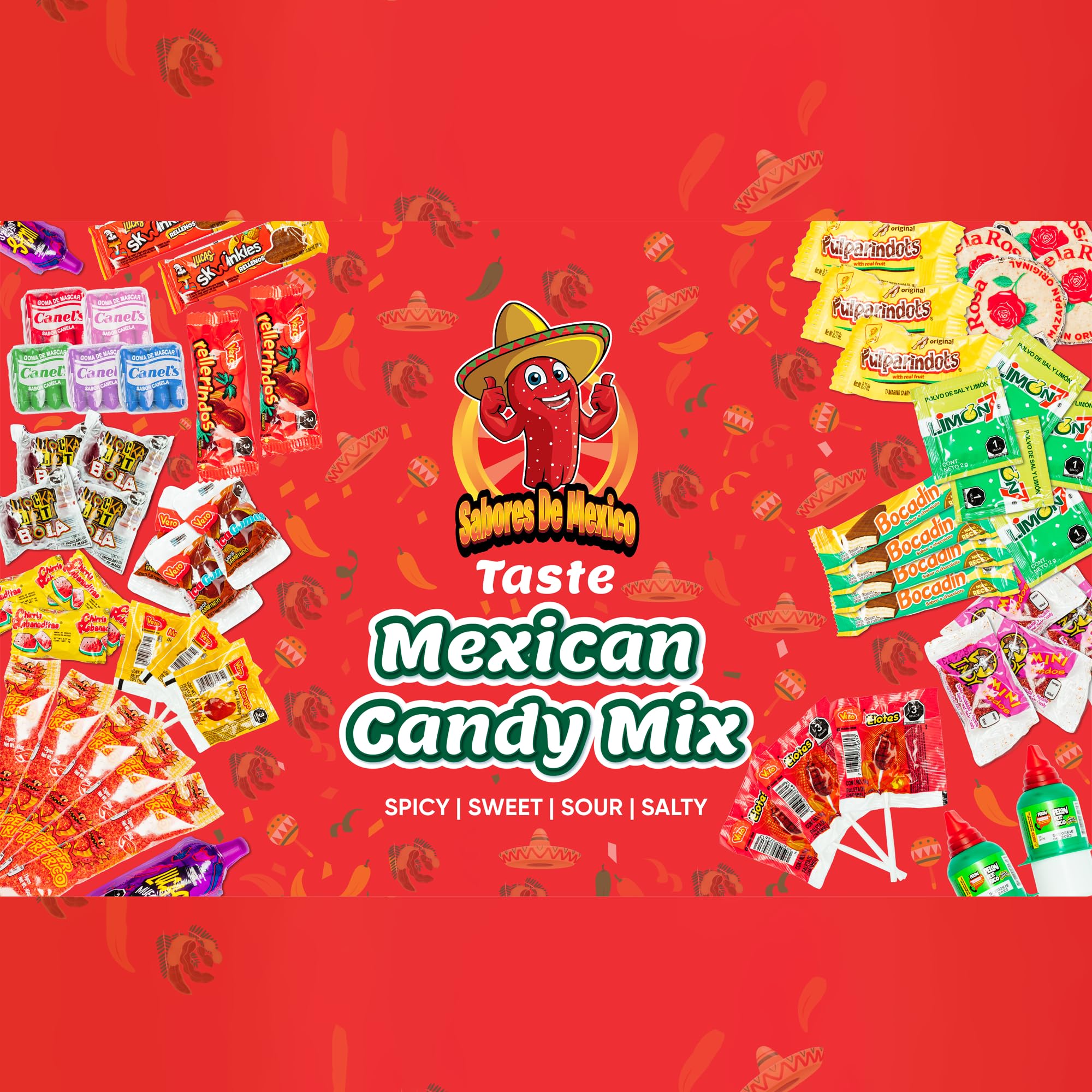 Sabores De Mexico escenario de fiesta con dulces para invitados