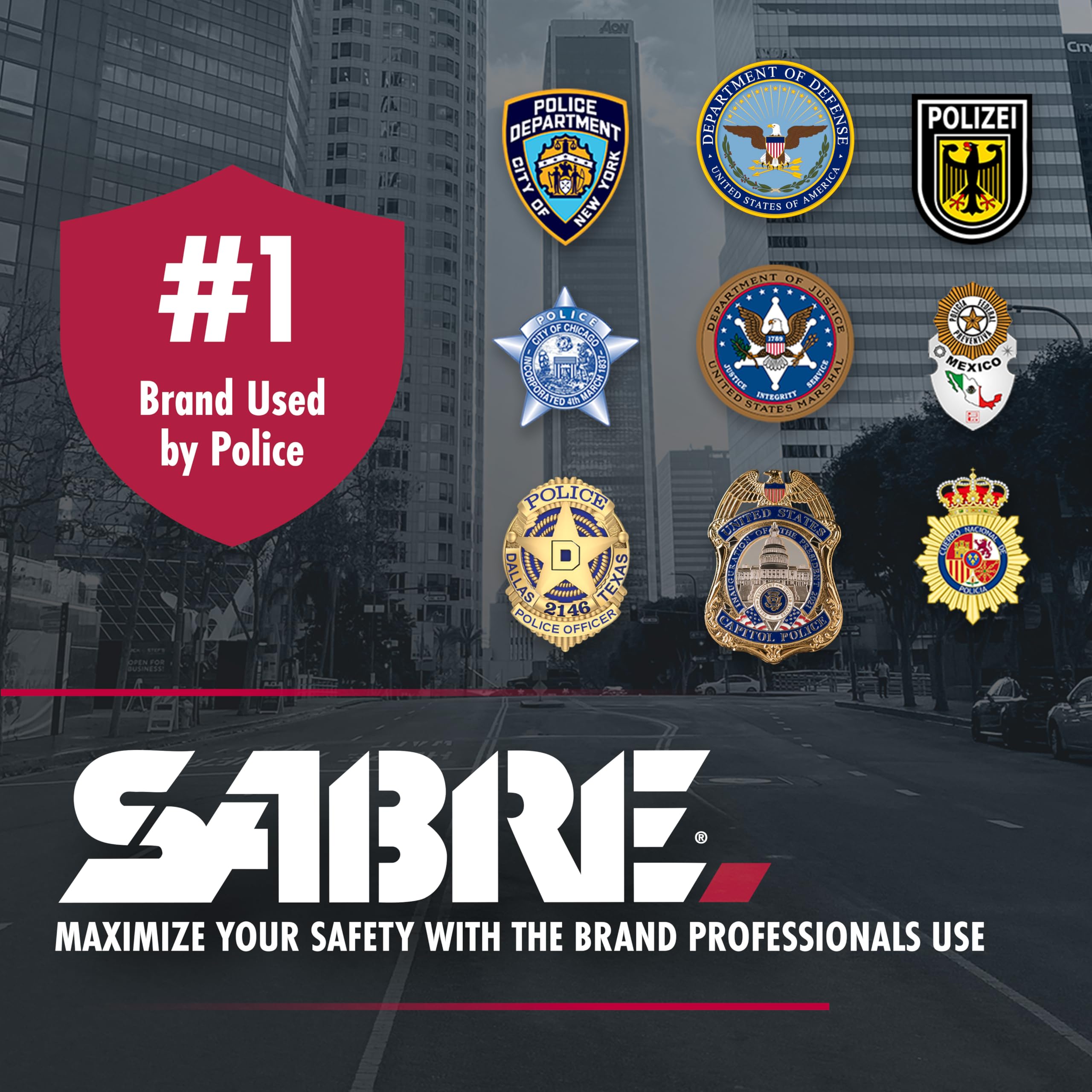 SABRE en mano demostrando agarre seguro y fácil uso