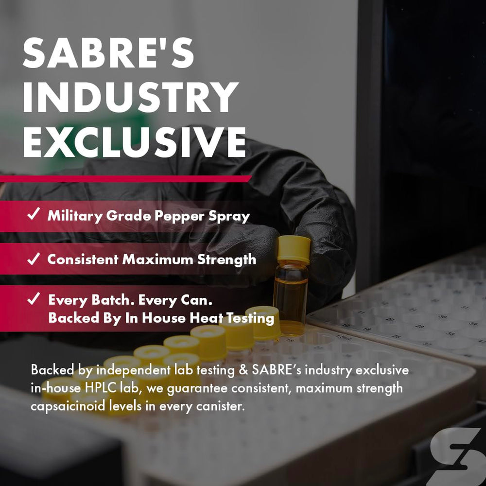 SABRE Crossfire comparación de tamaño mostrando portabilidad y conveniencia