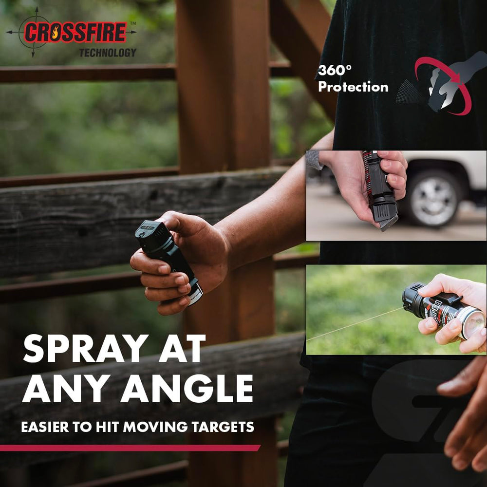 SABRE Crossfire clip integrado sujeto al cinturón para acceso inmediato