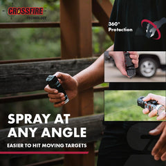 SABRE Crossfire clip integrado sujeto al cinturón para acceso inmediato
