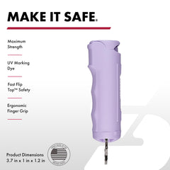 SABRE detalle del pulverizador con agarre ergonómico para despliegue rápido