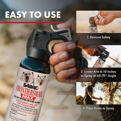SABRE Frontiersman MAX nozzle close‑up showing fog spray design for wide coverage