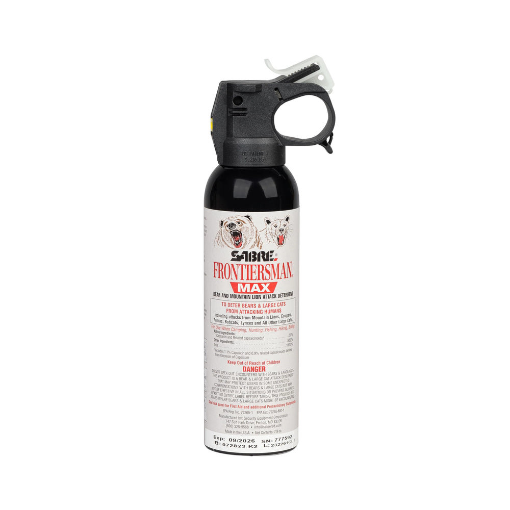 SABRE frontal del envase mostrando diseño delgado y capacidad, ideal para llevar en mochila