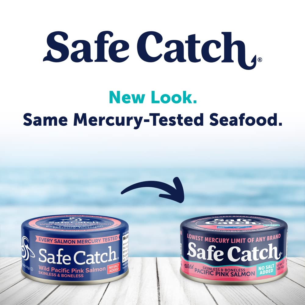 Safe Catch etiqueta con certificaciones MSC y nota de pruebas de mercurio