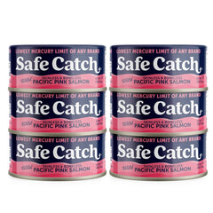 Safe Catch lata frontal mostrando etiqueta y tamaño, calidad visible