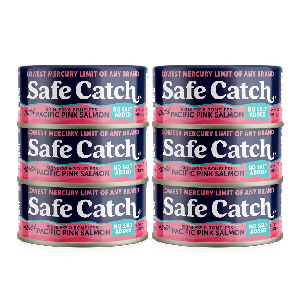 Safe Catch lata frontal mostrando el empaque y sello de pureza