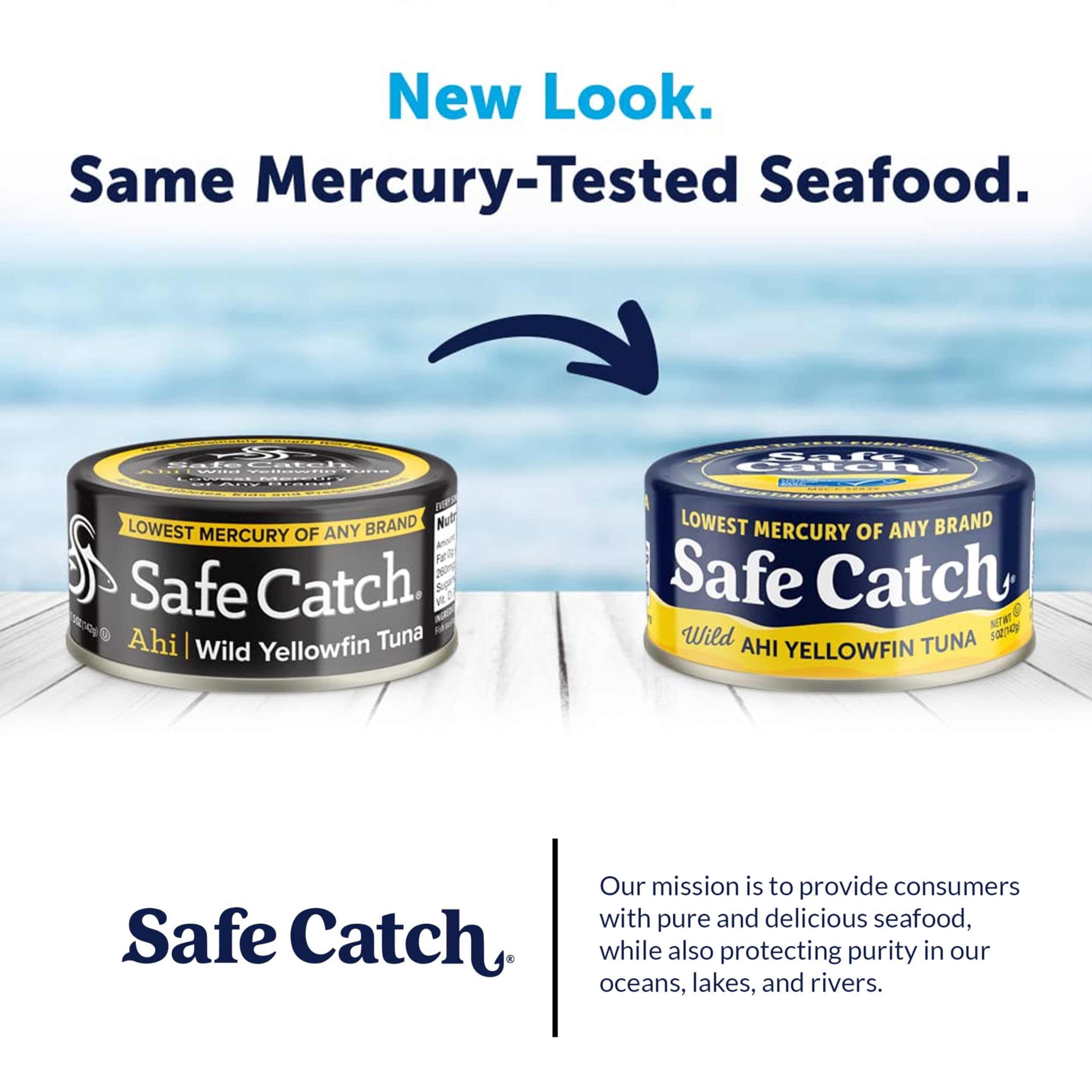 Safe Catch pack de seis latas presentado, práctico para despensa