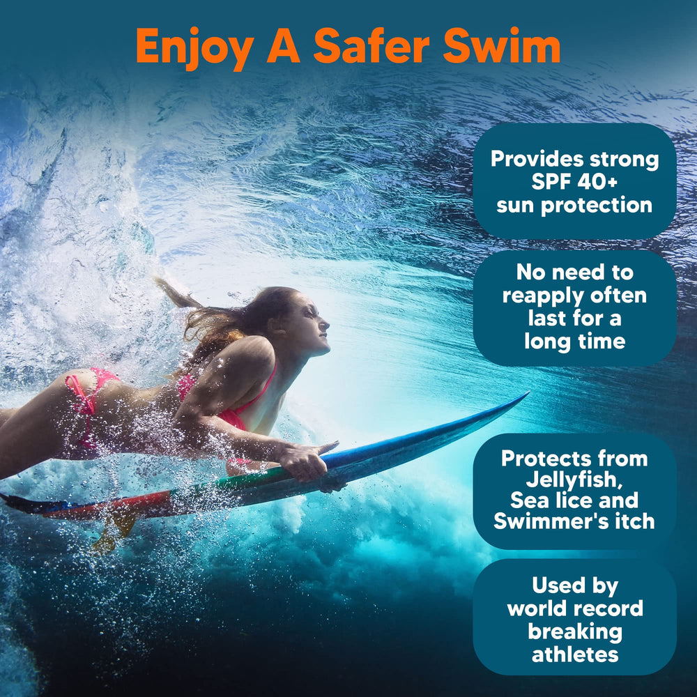 Safe Sea junto a una mano para comparar tamaño del envase 118 ml