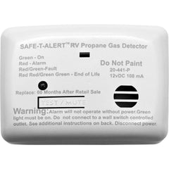 Safe T Alert vista frontal del detector mini LP mostrando indicador y beneficios de advertencia temprana